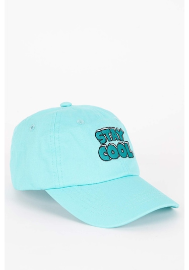 Defacto Erkek Bebek Pamuklu Beyzbol Basketbol Şapkası C1210A524SMBE174 Mavi