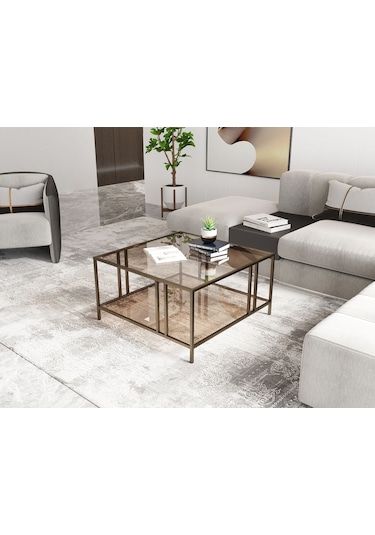 Dekoport Bakü Orta Sehpa Prinç Eskitme Rengi Bronz Cam 75 75 Çift Camlı Orta Sehpa Eskitme Dekoport Bakü Orta Sehpa Prinç Eskitme Rengi Bronz Cam 75 75 Çift Camlı Orta Sehpa Eskitme