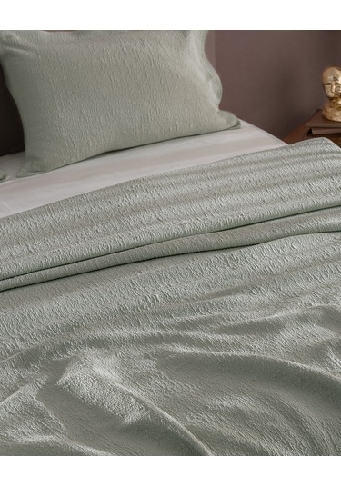 Madame Coco Labenne Çift Kişilik Yatak Örtüsü - Mint Yeşili 8684427228814 Yeşil