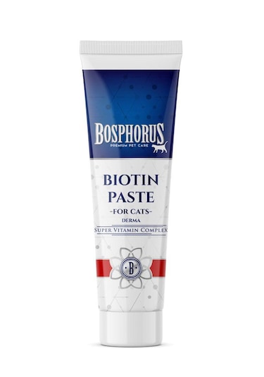 Bosphorus Kediler İçin Deri ve Tüy  Biotin Malt Macunu 100 G