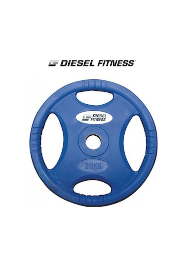 Diesel Fitness Rop 4 Olimpik Kauçuk Flanş - Plaka 20kg Mavi