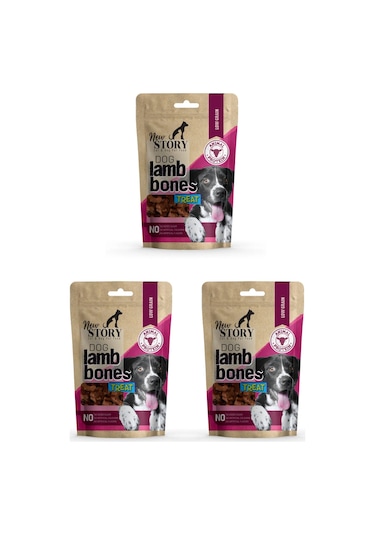 Dog Lamb Bones 3x80gr. Kuzu Etli, Köpek Ödül Maması