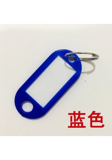 Stmanya 10'lu Çok Renkli Anahtarlık Seti - Kimlik Ve Bagaj Etiketi Mavi