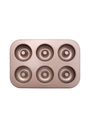 Ulzyvf Tepsisi Tabak Poşet Pişirme Karbon Kalıbı Donut Paslanmaz Altın 1 Adet Altın