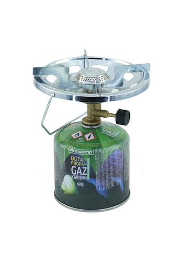 Kamp Gaz Kartuşu Siboplu Ocak Set Orgaz 450 Gr - Kts450 + K500 Gri