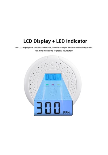 Dofolink Wjco101 Karbon Monoksit Dedektörü, Taşınabilir Pil Tipi, Ul2034 Onaylı, Gerçek Zamanlı Gösterim, Pil İçermez