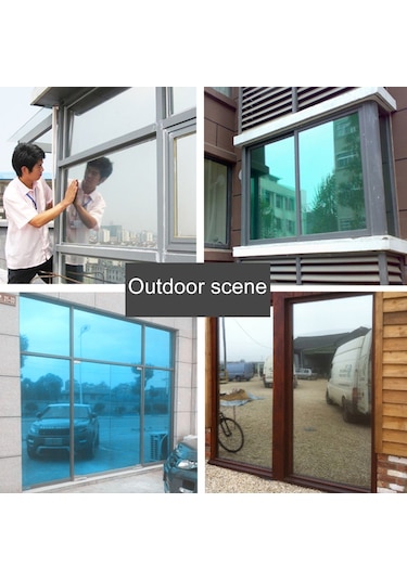 Sones Uv Yansıtıcı Tek Yönlü Gizlilik Dekorasyon Cam Pencere Filmi Etiketi, Genişlik: 50cm, Uzunluk: 1m Altın