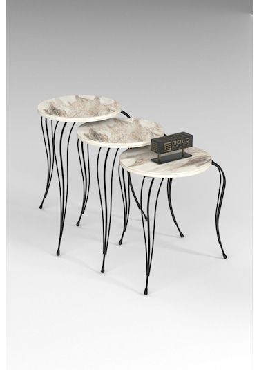 Zigon Sehpa C Lüx Gümüş Efes