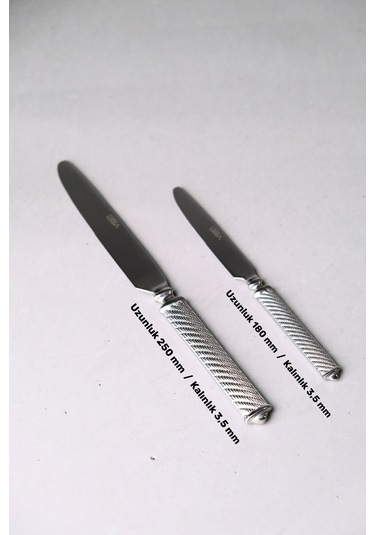 Lugga Linda Sade Çatal Kaşık Bıçak Takımı 12 Kişilik 84 Parça Gri