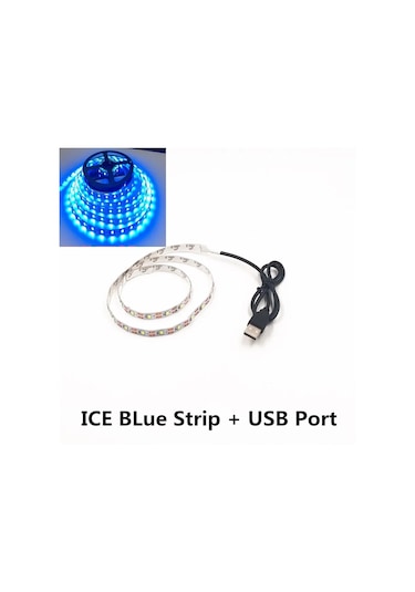 Wıxolighting 5 Metre Usb Led Şerit Işık 5v 3528 Smd, Tavan Ve Dolap Aydınlatma, Su Geçirmez Whıte 0-5w 9msoğuk Beyaz Soğuk Beyaz