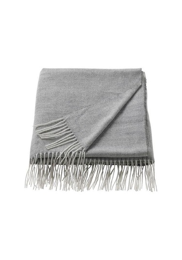 Tv Battaniye,Koltuk Örtü MeridyenDukkan Püsküllü Örtü IKEA Gri Renk 120x160 cm