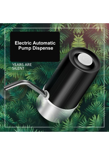 Kosona Usb Şarjlı Su Pompa Dispenseri - Dış/iç Kullanım, Dokunmatik Kontrol, 304 Çelik Çıkış Borusu, Siyah-gümüş