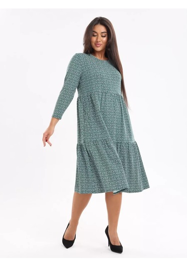 Danelııa Kadın Sonbahar Uzun Sıcak Ofis Elbisesi Büyük Beden 265103619