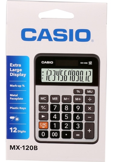 Casio MX-120B 12 Hane Masaüstü Hesap Makinesi