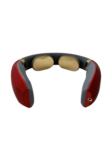 Geeksen Kırmızı Şarjlı Boyun Masaj Cihazı - 6 Mod, 15 Seviye, Isıtma Fonksiyonu, 400mah Pil - Ofis Çalışanları İçin Stres Ve Kas Gerginliği Giderici Çok Renkli