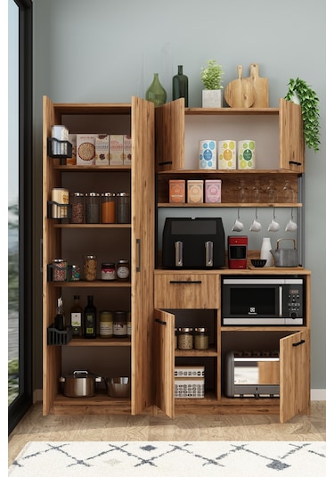 Ervin Kahve Köşesi 4 Sepet Raflı Airfry Kiler Dolabı Çok Amaçlı Atlantik Çam Atlantik Çam Ervin Kahve Köşesi 4 Sepet Raflı Airfry Kiler Dolabı Çok Amaçlı Atlantik Çam Atlantik Çam