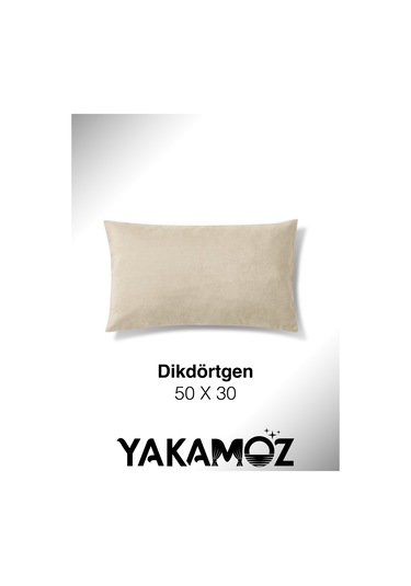 Br Yakamoz Kumsal Beji Kırlent , Yastık Kılıfı Kadife Görünümlü Velvet Touch Serisi Kumsal Beji