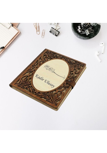 Kişiye Özel Besmele Tasarımlı Akordiyon Defter renkli