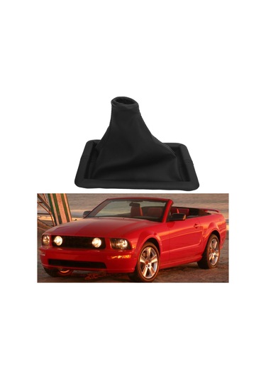 Wezone Mustang 2005-2009 5 Vites Manuel İçin Pu Deri Vites防尘套 - Oe 8r3z-7277-aa Yerine Geçici