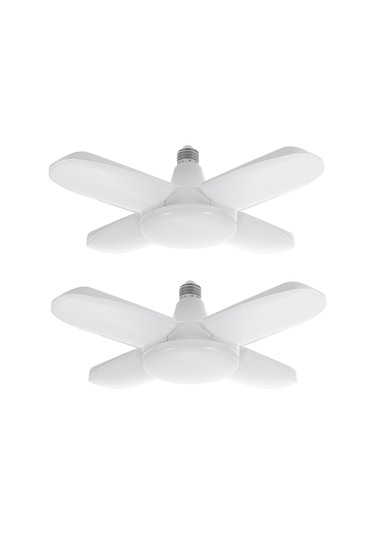 Vkemall 4'lü Değişken Garaj Lambası, Ac 85-265v Beyaz Işık, Geniş Açılı Panel, 60w 6000lm, 2 Adet Diğer