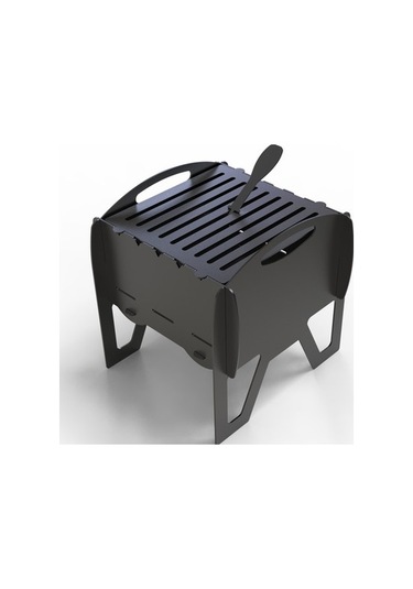 Mini Kamp Mangalı Portatif Taşınabilir Siyah