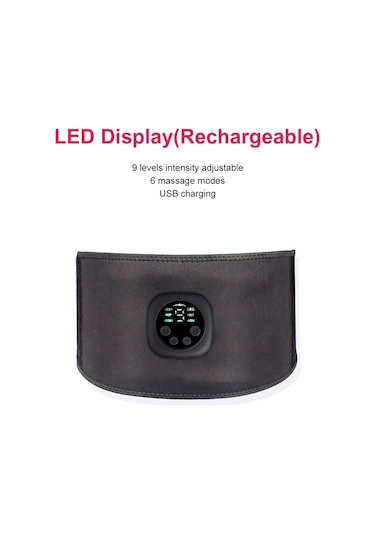 Padalink Ems Teknolojili Akıllı Karın Kası Şekillendirici Ve Masaj Kemeri, 6 Mod Ve 9 Şiddet Seviyesi İle Pratik Kullanım. Siyah