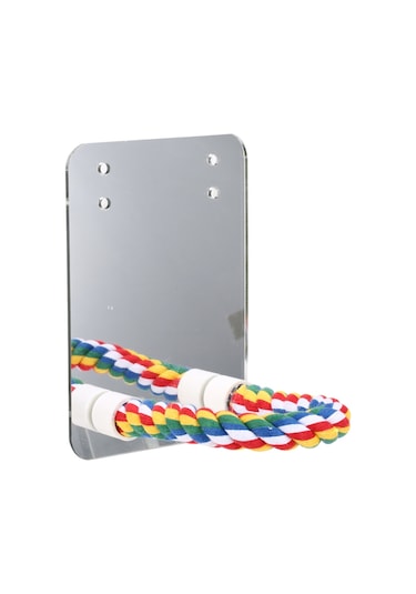 Shineyee Halatlı Tünek Kuş Aynası Kafes Kuş Kafesi Standları İçin Kuş Aynası-6