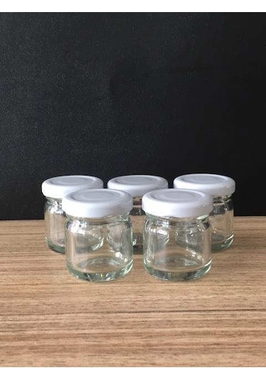 40 Cc Cam Kavanoz - 25 Adet - Beyaz Kapak. Mutfak.