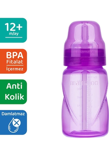 Mamajoo Pipetli Bardak 270 ML Mor