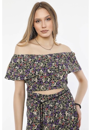 Alexandergardı Volanlı Crop Top (B21-3100)