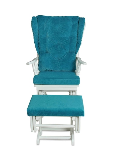 Asedia Mama Puflu Lake Mavi Minderli Sallanan Emzirme Koltuğu