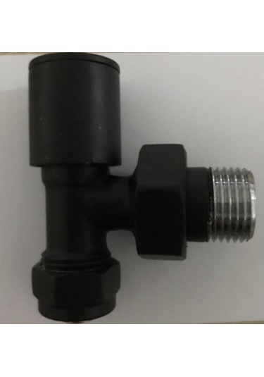 E.D.P. Radyatör Havlupan Vanası Prinç Volan Siyah Mat 16 x 2 Pex