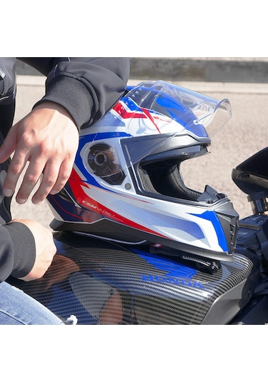 Cgm 311G Blast Sport Kapalı Kask Beyaz Mavi