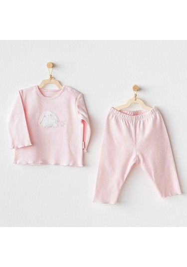 Andywawa Cuddy Bunny Bear 2'li Bebek Takım Ac25636 Pembe