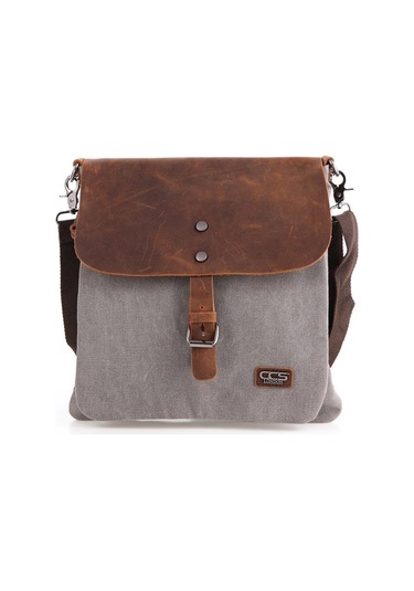 Ççs 31350 Kanvas Postacı Çantası-gri Gri