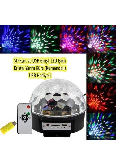 Bluetooth Hoparlör Disco Sahne Disko Topu Usb Led Işıklı Mp3