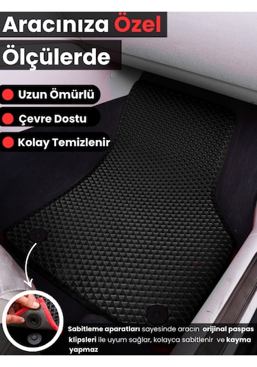 Volkswagen-caddy- 2011-2020 İçin Eva İç Paspas Takımı Metal Topukluk Dahil