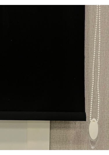 %100 Işık Geçirmez Blackout Stor Perde Siyah Siyah