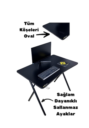Heygaming2 Profesyonel Oyuncu Masası Siyah 110 Cm Siyah