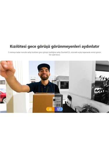 Imou 3mp Dahili Kameralı Ir Kapı Zili Doorbell 2s Kit Kameralı Uzaktan Yönetilebilir Kapı Zili Ve Kiliti