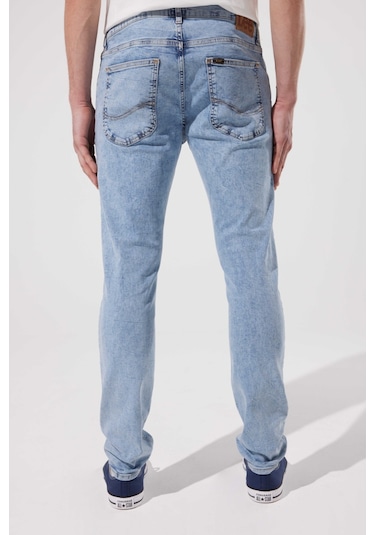 Lee Luke Slim Fit Dar Kesim Normal Bel Açık Mavi Esnek Jean Kot Pantolon L719PXC11 Mavi