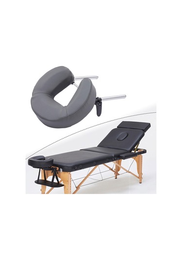 Suntek U Şeklinde Yastıklı Pu Deri Hafif Minderli Masaj Gri