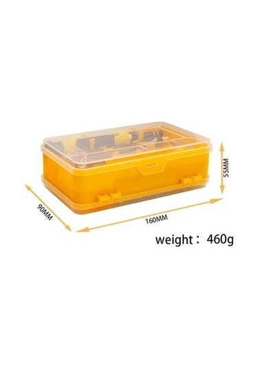 Fastbuy 110 Adet Manyetik Tornavida Seti - Cep Telefonu Onarım Aracı - Sarı Renkli