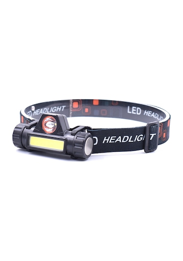 Mini Usb Şarj Edilebilir Cob Led Baş Lambası 400 Lümen Parlak Far, Kamp, Dağ Yürüyüşü Ve Balıkçılık İçin Mıknatıslı Tabanlı Ipx4 Suya Dayanıklı El Feneri Siyah