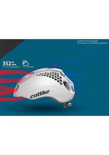 Catlike Cloud 352 Kask Siyah/Beyaz/Kırmızı L/G (60/62)