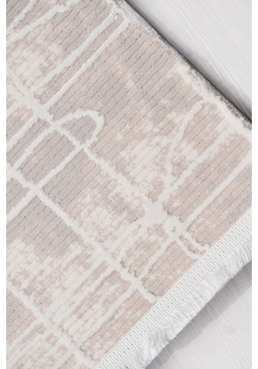 Volora Halı Koleksiyonu Yumuşak Dokulu, Modern İnce Form, Tozumaz Ve Kolay Temizlenebilir Krem - Pudra