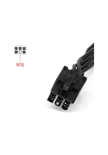 6 Pin Modüler Power Supply Kablosu 4x15 Sata Power Kablo 85cm