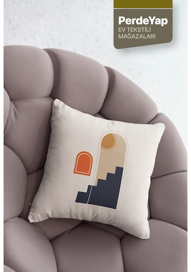 Güneşin Doğuşu Desenli 4lü Kırlent Kılıfı