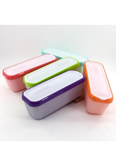 Suntek Buzdolabı Yoğurt Dondurma Kabı Yeşil 28 x 10 x 9.7 CM Yeşil