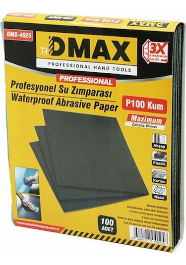 100 Adet P100 Kum - Kağıt - Su Zımparası -230x280mm - Kullanım M